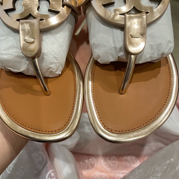 Tory Burch Miller Sandals Size 5 rose gold tan - Picture 3 of 8